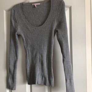 Gray Ribbed Sweater